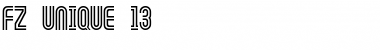 Download FZ UNIQUE 13 Normal Font Title Preview