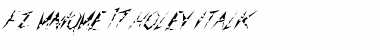 Download FZ UNIQUE 17 HOLEY ITALIC Normal Font Title Preview
