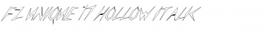 Download FZ UNIQUE 17 HOLLOW ITALIC Normal Font Title Preview