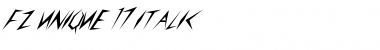 Download FZ UNIQUE 17 ITALIC Light Font Title Preview