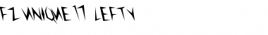 Download FZ UNIQUE 17 LEFTY Light Font Title Preview