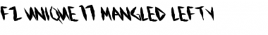 Download FZ UNIQUE 17 MANGLED LEFTY Normal Font Title Preview
