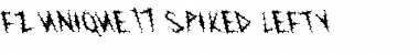 Download FZ UNIQUE 17 SPIKED LEFTY Normal Font Title Preview