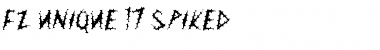 Download FZ UNIQUE 17 SPIKED Normal Font Title Preview