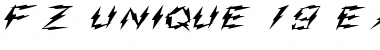 Download FZ UNIQUE 19 EX Normal Font Title Preview
