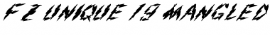 Download FZ UNIQUE 19 MANGLED ITALIC Normal Font Title Preview