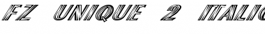 Download FZ UNIQUE 2 ITALIC Heavy Font Title Preview