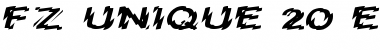 Download FZ UNIQUE 20 EX Normal Font Title Preview