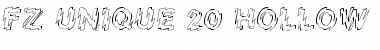 Download FZ UNIQUE 20 HOLLOW Normal Font Title Preview