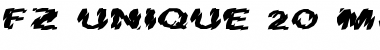 Download FZ UNIQUE 20 MANGLED EX Normal Font Title Preview