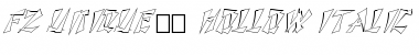 Download FZ UNIQUE 21 HOLLOW ITALIC Normal Font Title Preview