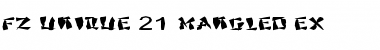 Download FZ UNIQUE 21 MANGLED EX Normal Font Title Preview