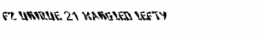 Download FZ UNIQUE 21 MANGLED LEFTY Normal Font Title Preview