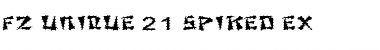 Download FZ UNIQUE 21 SPIKED EX Normal Font Title Preview
