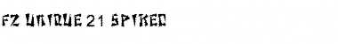 Download FZ UNIQUE 21 SPIKED Normal Font Title Preview