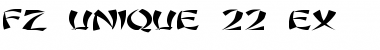 Download FZ UNIQUE 22 EX Normal Font Title Preview