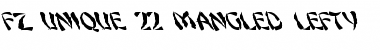 Download FZ UNIQUE 22 MANGLED LEFTY Normal Font Title Preview