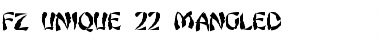 Download FZ UNIQUE 22 MANGLED Normal Font Title Preview