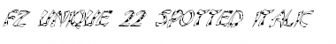 Download FZ UNIQUE 22 SPOTTED ITALIC Normal Font Title Preview