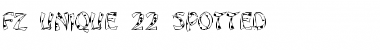 Download FZ UNIQUE 22 SPOTTED Normal Font Title Preview