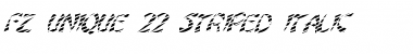 Download FZ UNIQUE 22 STRIPED ITALIC Normal Font Title Preview