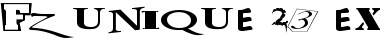 Download FZ UNIQUE 23 EX Normal Font Title Preview