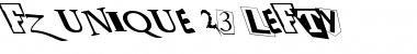 Download FZ UNIQUE 23 LEFTY Normal Font Title Preview