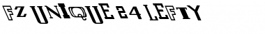 Download FZ UNIQUE 24 LEFTY Normal Font Title Preview
