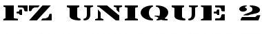 Download FZ UNIQUE 25 EX Normal Font Title Preview