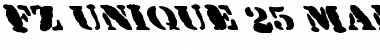Download FZ UNIQUE 25 MANGLED LEFTY Normal Font Title Preview