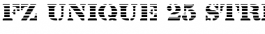 Download FZ UNIQUE 25 STRIPED Normal Font Title Preview