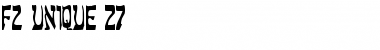Download FZ UNIQUE 27 Normal Font Title Preview