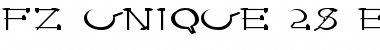 Download FZ UNIQUE 28 EX Normal Font Title Preview