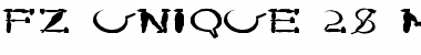 Download FZ UNIQUE 28 MANGLED EX Normal Font Title Preview