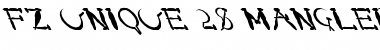 Download FZ UNIQUE 28 MANGLED LEFTY Normal Font Title Preview