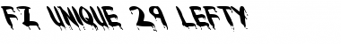 Download FZ UNIQUE 29 LEFTY Normal Font Title Preview
