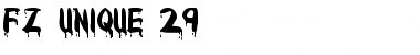 Download FZ UNIQUE 29 Normal Font Title Preview