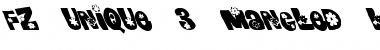 Download FZ UNIQUE 3 MANGLED LEFTY Normal Font Title Preview