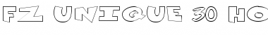 Download FZ UNIQUE 30 HOLLOW EX Normal Font Title Preview