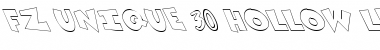 Download FZ UNIQUE 30 HOLLOW LEFTY Normal Font Title Preview