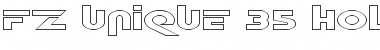 Download FZ UNIQUE 35 HOLLOW EX Normal Font Title Preview