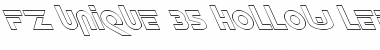 Download FZ UNIQUE 35 HOLLOW LEFTY Normal Font Title Preview