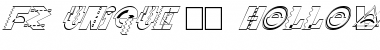 Download FZ UNIQUE 36 HOLLOW ITALIC Normal Font Title Preview