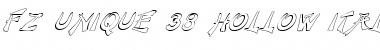 Download FZ UNIQUE 38 HOLLOW ITALIC Normal Font Title Preview