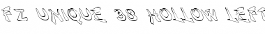Download FZ UNIQUE 38 HOLLOW LEFTY Normal Font Title Preview