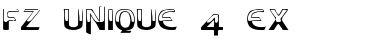 Download FZ UNIQUE 4 EX Normal Font Title Preview