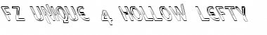 Download FZ UNIQUE 4 HOLLOW LEFTY Normal Font Title Preview