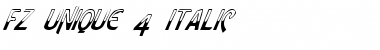 Download FZ UNIQUE 4 ITALIC Normal Font Title Preview