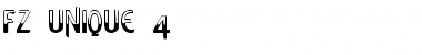 Download FZ UNIQUE 4 Normal Font Title Preview