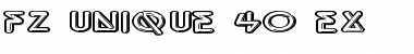 Download FZ UNIQUE 40 EX Normal Font Title Preview